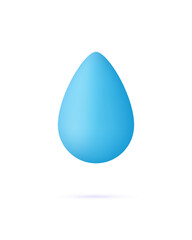 3D Water drop icon. Recycle or reuse water. Renew of liquid. Ecology concept