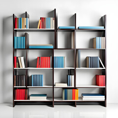modern books on a shelf
