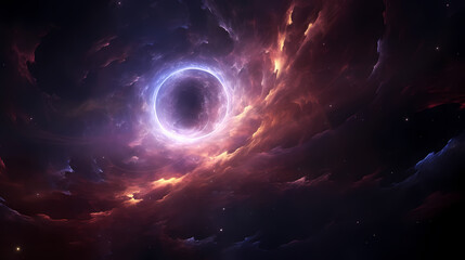 Fototapeta premium Space galaxy background, 3D illustration of nebulae in the universe