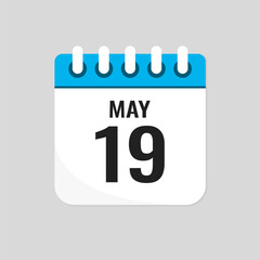 Icon page calendar day - 19 May