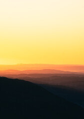 sunrise over the mountains