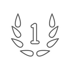 Vector flat illustration. Victory icon. Award, badge, winner's medal, victory cup. Perfect icon for your design.