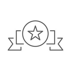 Vector flat illustration. Victory icon. Award, badge, winner's medal, victory cup. Perfect icon for your design.