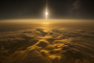Majestic Space Launch Viewed from Above the Clouds
