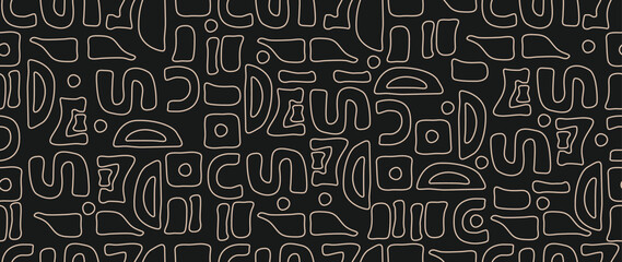 Vector flat illustration. Abstract horizontal background with colorful waves. Fashionable retro style in pastel colors. Ideal for textile design, screensavers, covers, cards, invitations and posters.