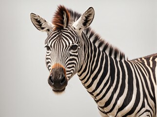 Fototapeta na wymiar Zebra Against a Bright Backdrop