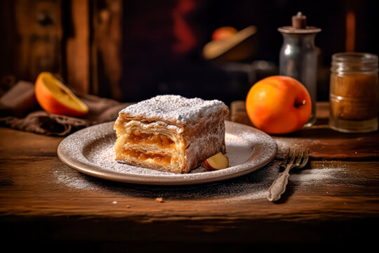 Experience the sweet symphony of Italian desserts displayed on a rustic wooden table, a tempting ensemble that promises a delightful journey for your taste buds.