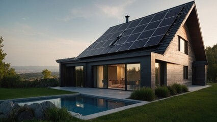 solar panels on the roof