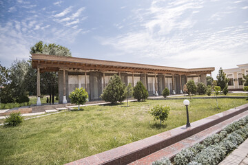 Samonids Recreation Park in the ancient city of Bukhara in Uzbekistan on a warm summer sunny day