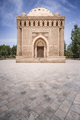 Mausoleum of the Samanids in Samonids Recreation Park in the ancient city of Bukhara in Uzbekistan...