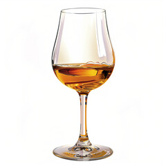 glass of cognac, transparent