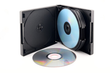 black case for CD and DVD discs, for 10 pieces