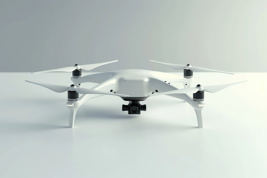 Aerial drone on white background