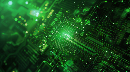Obraz premium green tech background