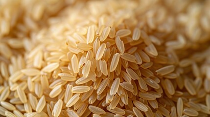  a close - up of a pile of rice grains, with a blurry image of the grain in the background.