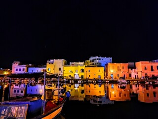 Old port of Bizerte by night