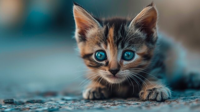 Snapshot of an Adorable Small Kitten