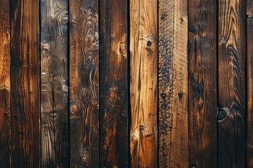 Vintage brown wood planks texture dark background