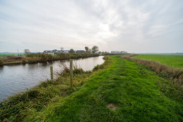 The Winkel river during the fall, the Netherlands