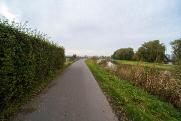 Fototapeta na wymiar Rural landscape around Waver during the fall, the Netherlands