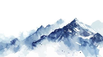 Landschaft Berge Schnee Gipfel Alpen Bergsteigen Vektor - obrazy, fototapety, plakaty