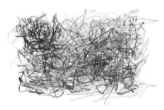 Hand drawn scrawl sketch line chaos doodle pattern. Pen, pencil, crayon, pastel,  texture ink art abstract background..