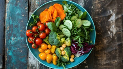 Nutritionist's guide to a balanced plate with veggies.