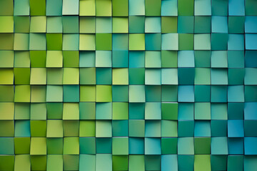 Create a pattern of squares with a gradient of blue and green colors