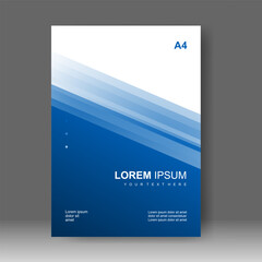 Cover design modern with blue and white Background. for cover book. Annual report. Brochure template, Poster, catalog. Simple Flyer promotion. magazine. Vector illustration