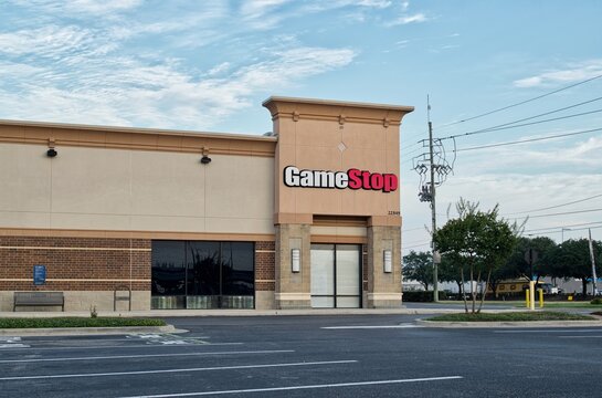 Game Stop store outlet in Houston, TX on 07/04/2023. Gaming merchandise retailer founded in 1984 that has seen steady decline in business in recent years.	
