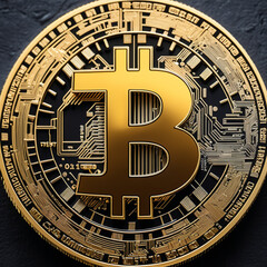 Fototapeta na wymiar Symbol of bitcoin and crypto currency business
