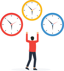 Time management for best efficiency and productivity, Manage project and control timeline or schedule and speed or fast work concept,
