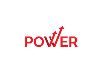 red power logo. arrow signs and power concept. power logo for business, education, energy world
