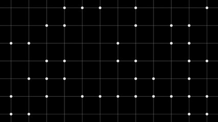 3d abstract math black and white grid background. Plus formulas geometry network. Information web net. Minimalistic lines with spheres circles stripes Futuristic cyber