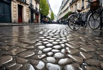 Zelfklevend Fotobehang bicycle in the street © Shahla