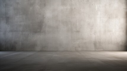 Abstract Cement Floor with Aged Concrete Wall Background and Sunlight. Ideal for Apartment