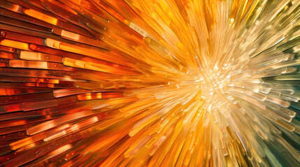 Obraz premium a close up of a multicolored object with a large amount of light coming from the center of it.