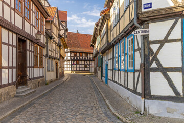 Fototapeta na wymiar Fachwerkhäuser in Quedlinburg