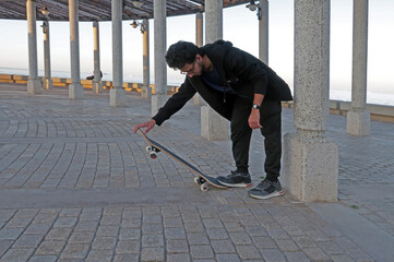 person with skateboard