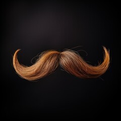 Luxurious old school men's mustache  isolated on a black background