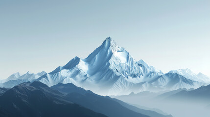 minimalistic mountains desktop background - obrazy, fototapety, plakaty