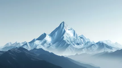 Photo sur Plexiglas Gris foncé minimalistic mountains desktop background