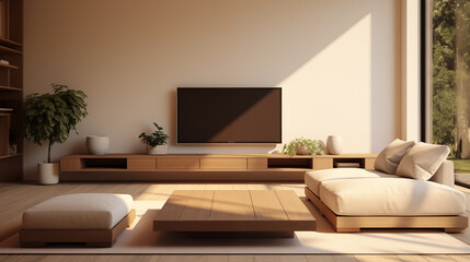Livingroom interior design soft light background image