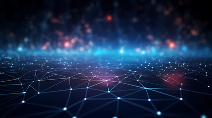 Digital technology particles abstract background, abstract analysis visualization