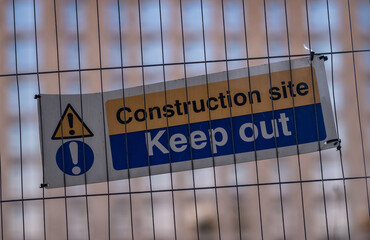 Construction Keep Out Sign - 726761599
