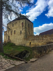 Fototapeta na wymiar Ruin of Tochnik Castle. Old stronghold in Czech Republic.