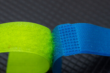 green and blue Velcro type slim band  fluffy + velvet  