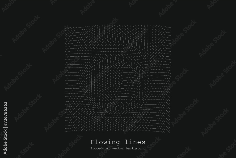 Poster abstract line matrix pattern. noise flow dynamic.