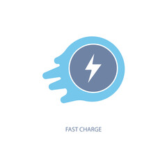 fast charge concept line icon. Simple element illustration. fast charge concept outline symbol design.