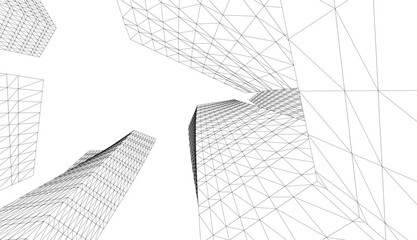 Fototapeta premium abstract architecture vector 3d illustration